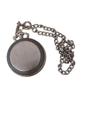 Vintage James Michael Quartz Pocket Watch/ Locket With Chain Engraved